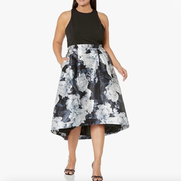CITY CHIC Victoria Fit Flare Sleeveless Floral Midi Dress - Picture 1 of 12
